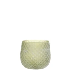 Chic Antique Glas Teelichthalter mit Muster