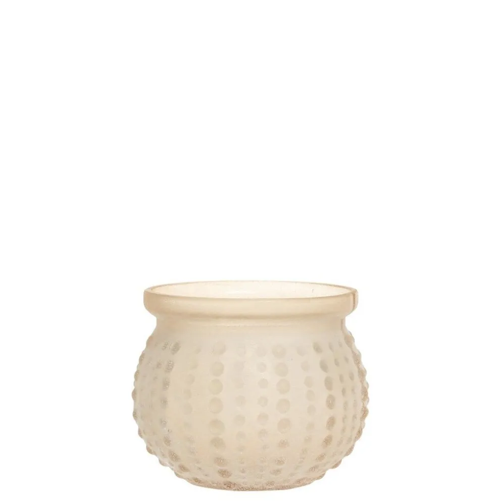 Chic Antique Glas Teelichthalter mit Muster
