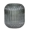 Chic Antique Glasvase kariert mit Rillen