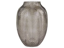 Chic Antique Glasvase mit Blattmuster