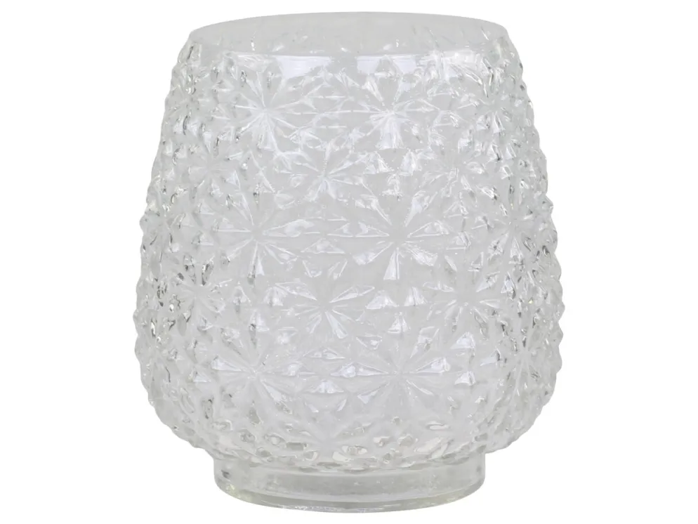 Chic Antique Glasvase mit Blumenmuster