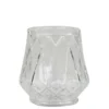 Chic Antique Glasvase mit Diamantmuster