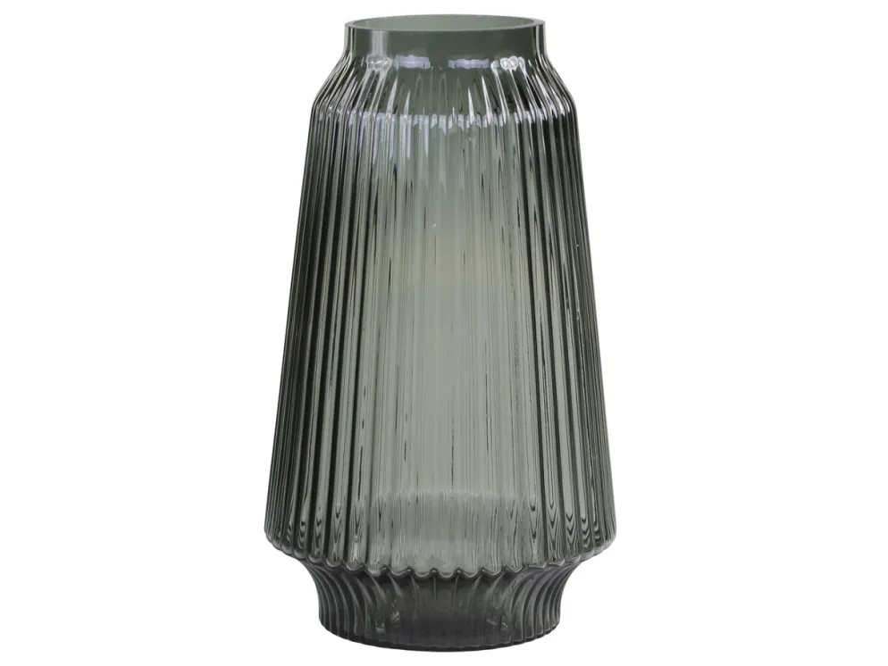 Chic Antique Glasvase mit Rillen
