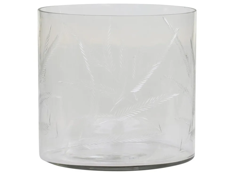 Chic Antique Gläsernes Hurricane mit Schliff