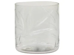 Chic Antique Gläsernes Hurricane mit Schliff