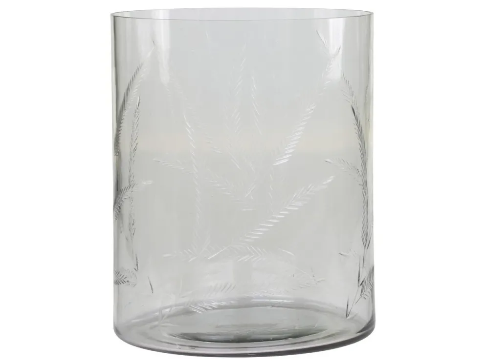 Chic Antique Gläsernes Hurricane mit Schliff