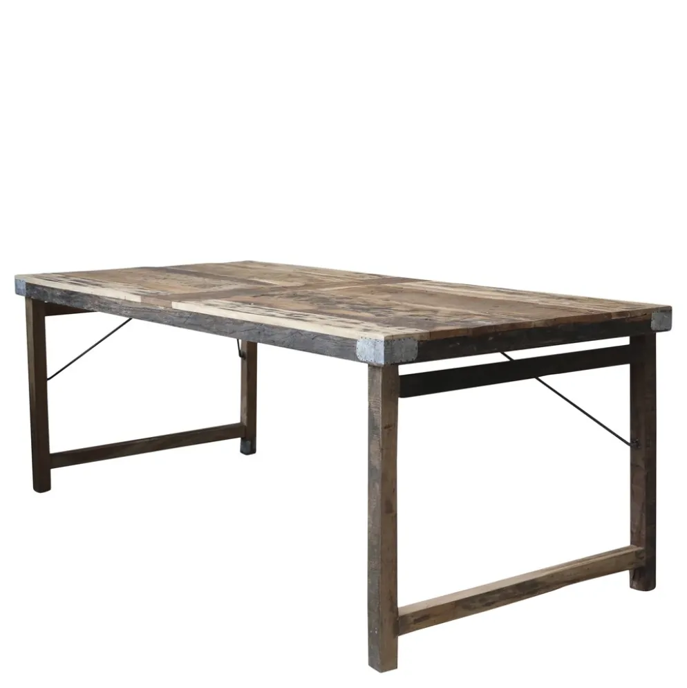 Chic Antique Grimaud großer alter Esstisch aus Holz
