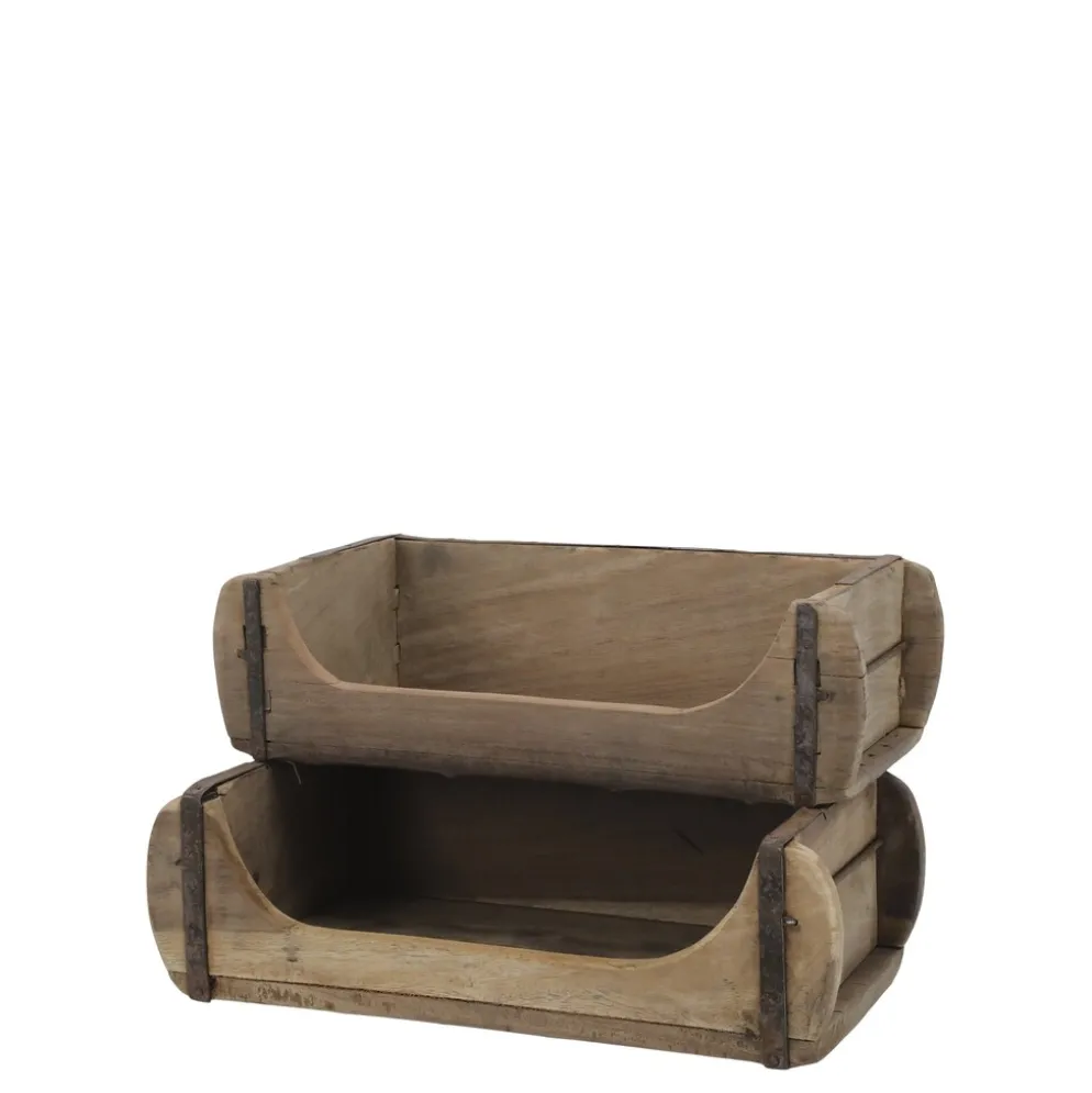 Chic Antique Grimaud Kasten, 2 Ebenen Ziegelform