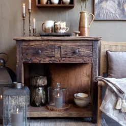 Chic Antique Grimaud Konsolentisch aus Recyclingholz mit 2 Schubladen