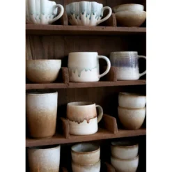Chic Antique Grimaud Wandregal aus Recyclingholz mit Fächern, Becherregal