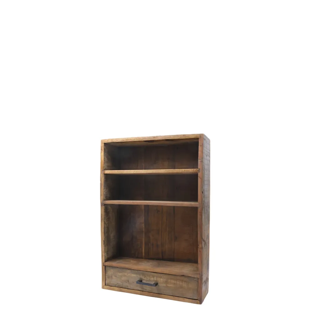 Chic Antique Grimaud Wandregal aus Recyclingholz mit Schublade