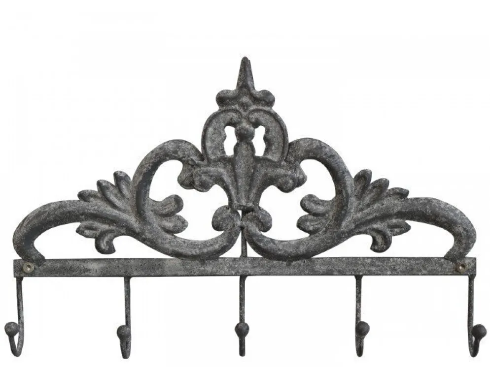Chic Antique Hakenleiste mit Dekor und 5 Haken