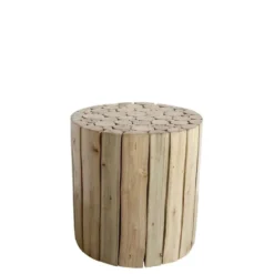 Chic Antique Hocker aus Eukalyptusholz