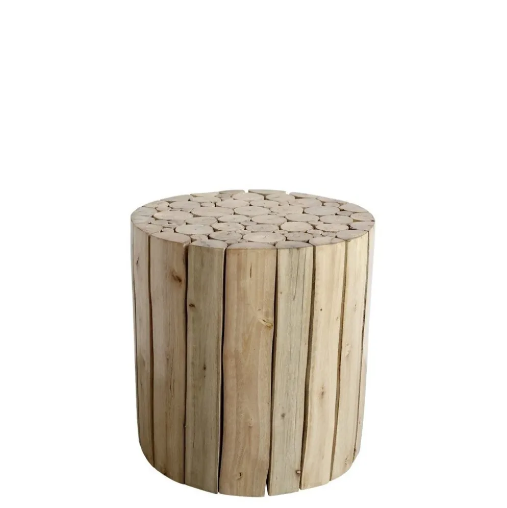 Chic Antique Hocker aus Eukalyptusholz