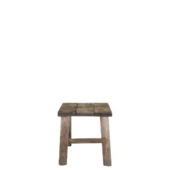 Chic Antique Hocker mit Muster auf Sitz