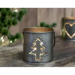 Chic Antique Hurricane Windlicht mit Dekor