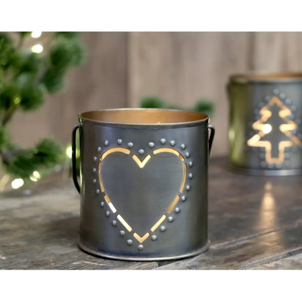 Chic Antique Hurricane Windlicht mit Dekor
