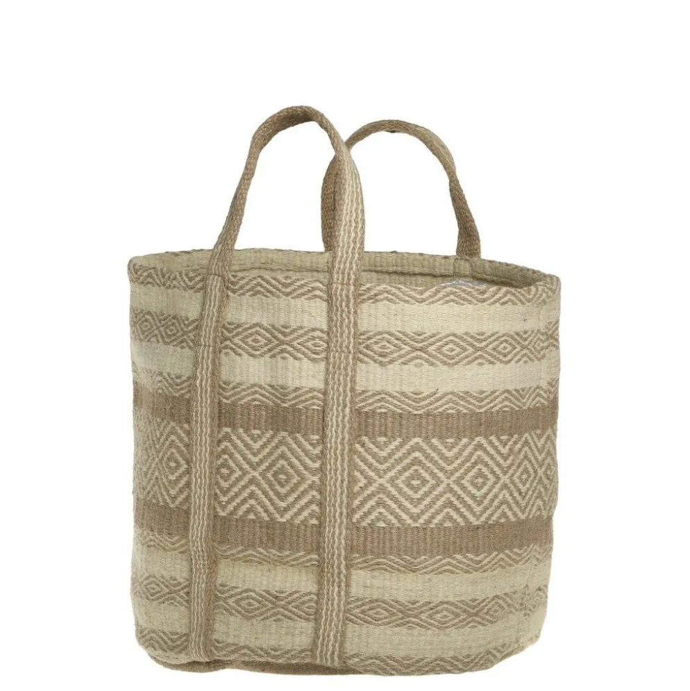 Chic Antique Jute Korbtasche mit Henkel