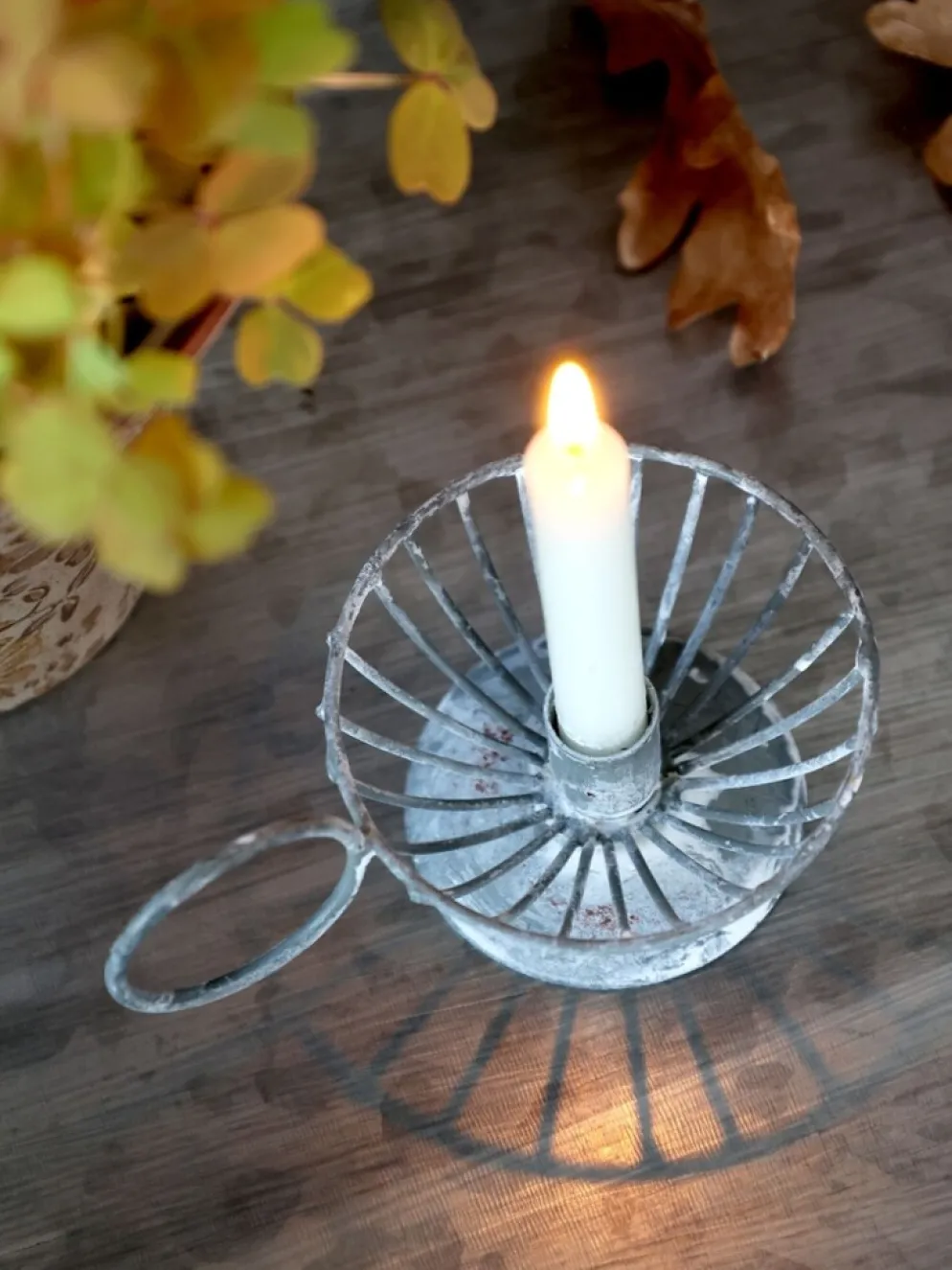 Chic Antique Kammerleuchter für Spitzkerzen - Zink