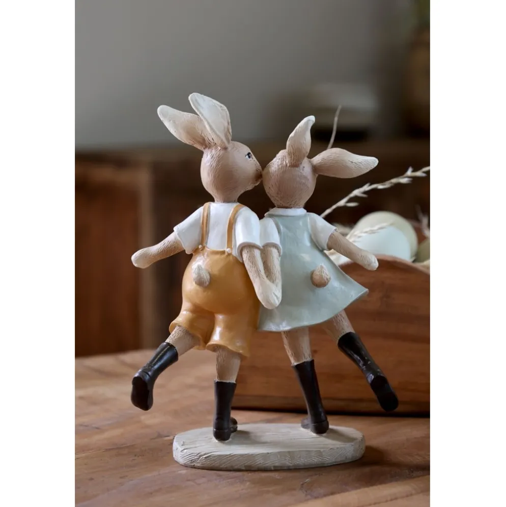Chic Antique Kaninchenfigur mit Kleid & Hose