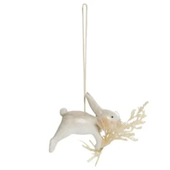 Chic Antique Kaninchen mit Blumen zum Aufhängen