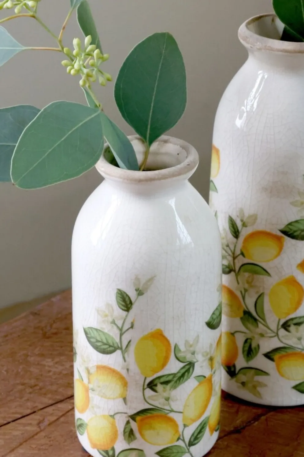 Chic Antique Keramikflasche Limone Blossom