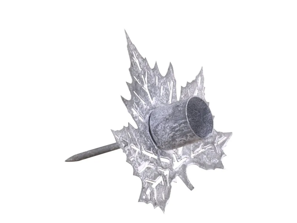 Chic Antique Kerzenhalter Blatt mit Spieß