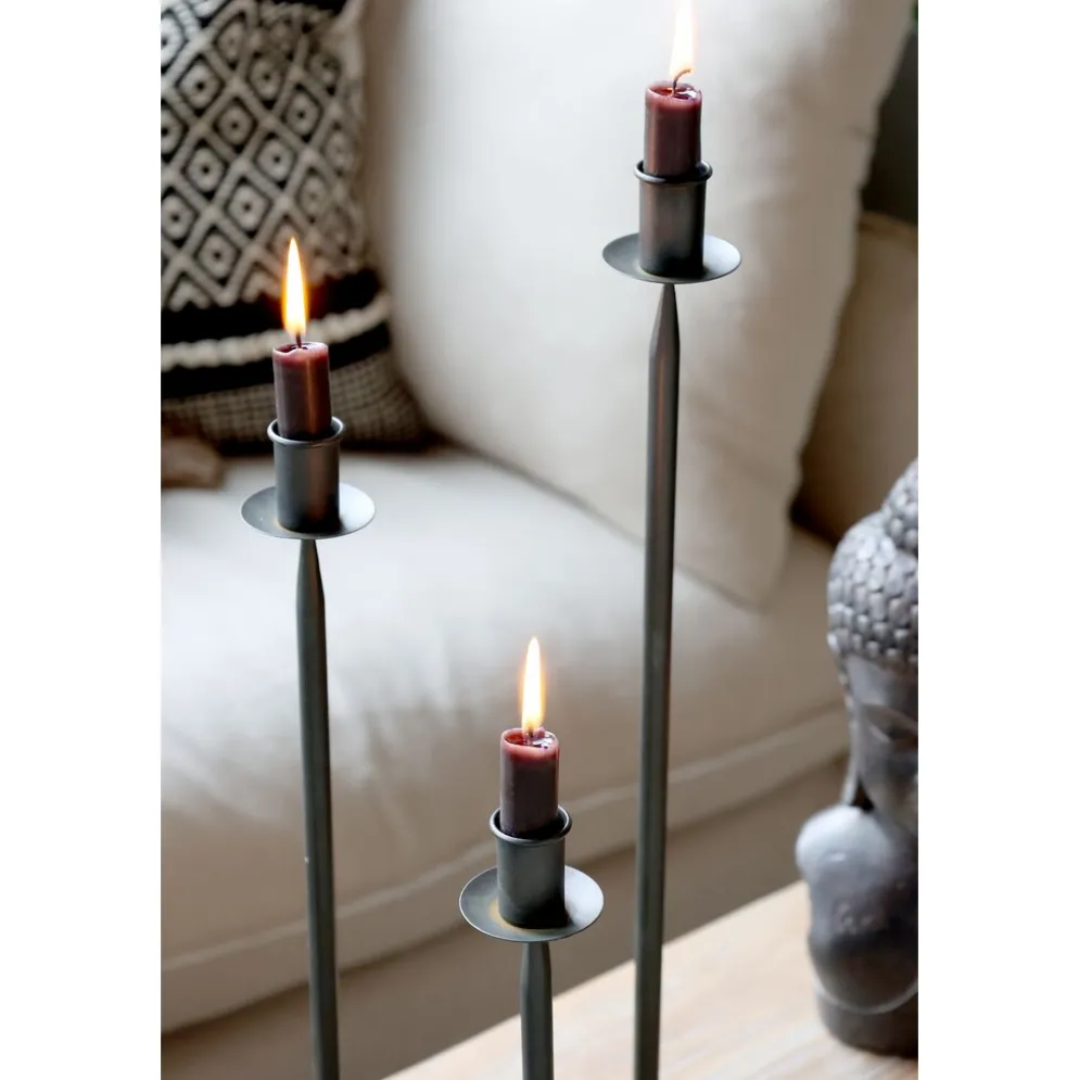 Chic Antique Kerzenständer antik schwarz aus Eisen