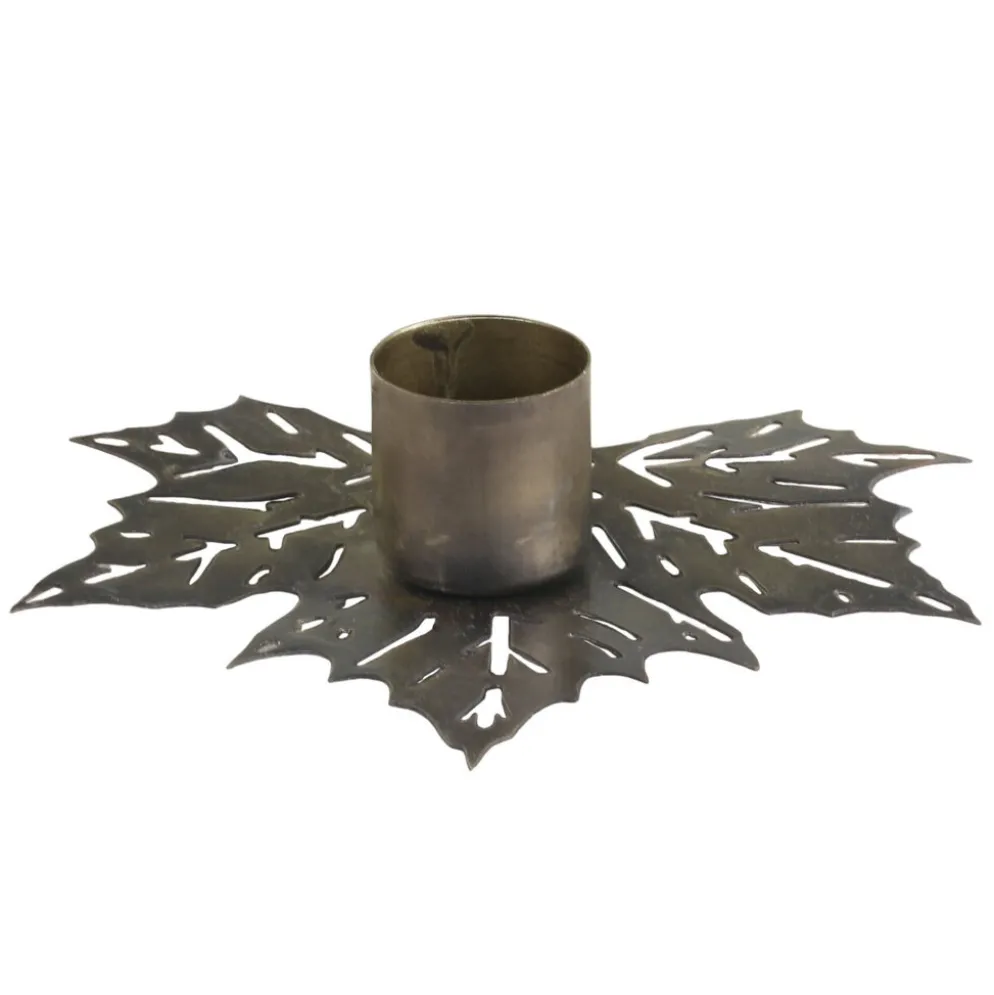 Chic Antique Kerzenständer Blatt für Mini Stabkerze