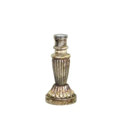 Chic Antique Kerzenständer Glas antique Kupfer