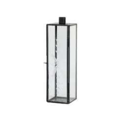 Chic Antique Kerzenständer Glas und Metall mit Schliff