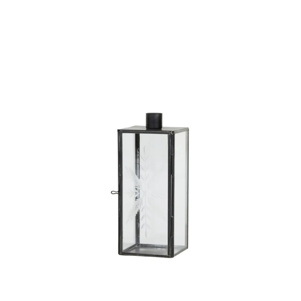 Chic Antique Kerzenständer Glas und Metall mit Schliff