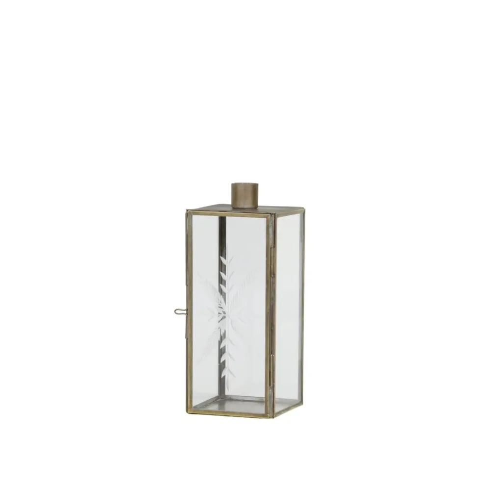 Chic Antique Kerzenständer Glas und Metall mit Schliff