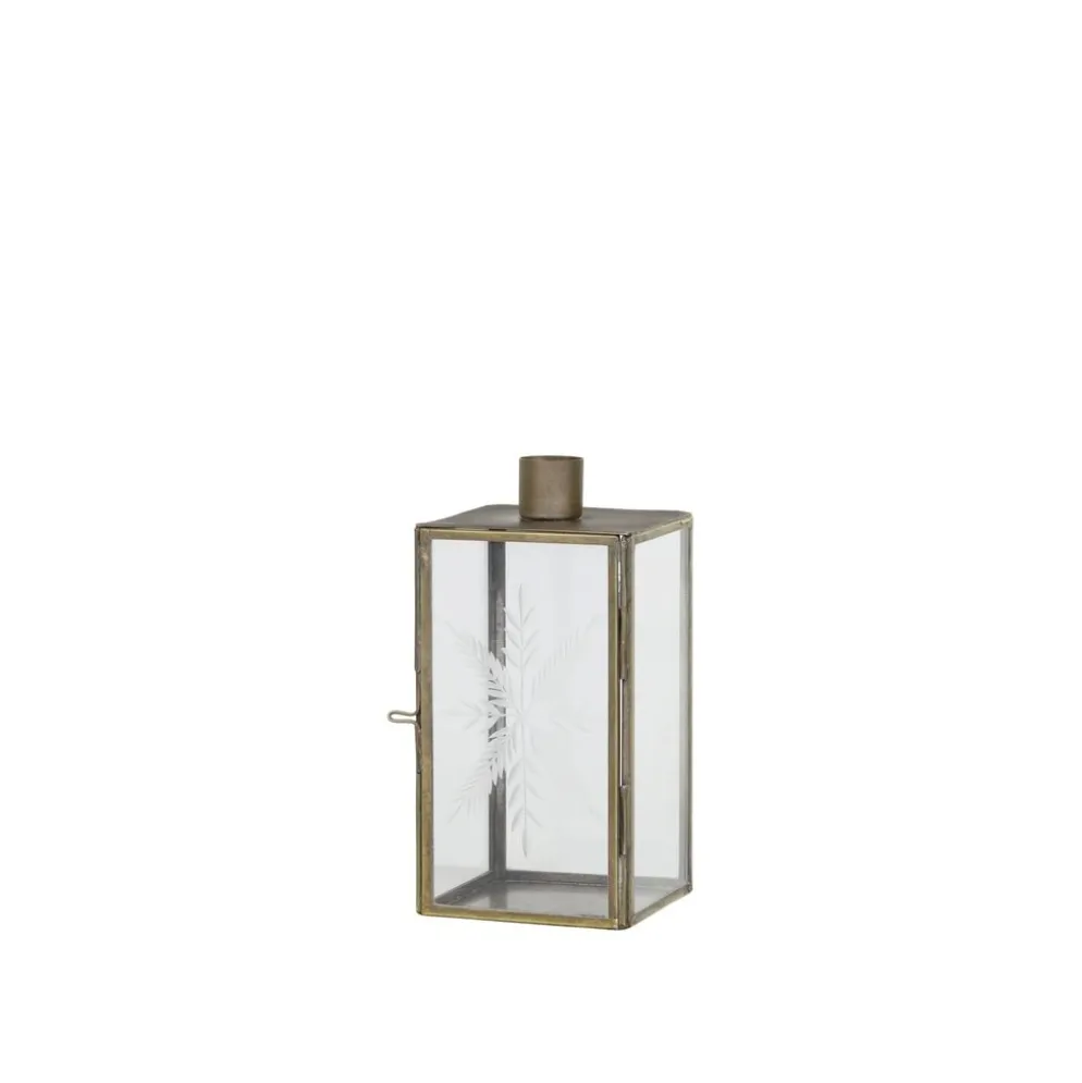 Chic Antique Kerzenständer Glas und Metall mit Schliff