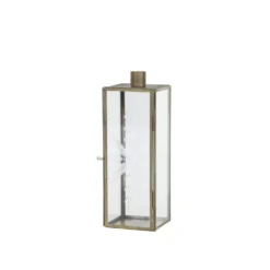 Chic Antique Kerzenständer Glas und Metall mit Schliff