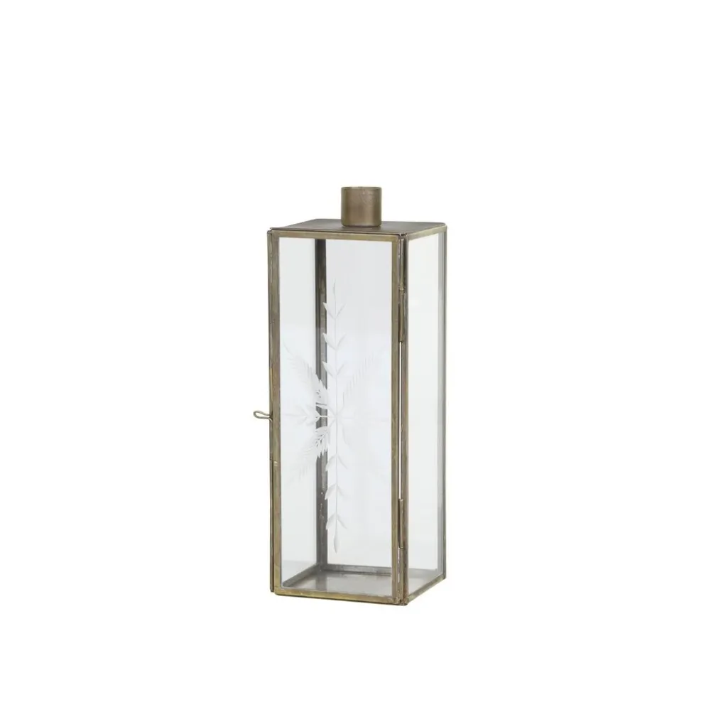 Chic Antique Kerzenständer Glas und Metall mit Schliff