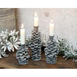 Chic Antique Kerzenständer Zapfen
