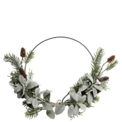 Chic Antique Künstlicher Fleur Kranz mit Wollziest und Beeren zum Aufhängen