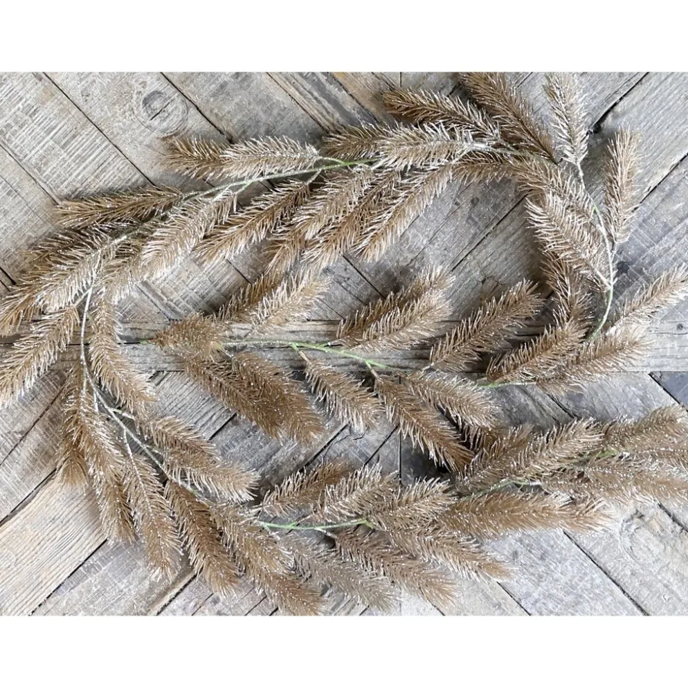 Chic Antique Künstliche Tannen Ranke aus Zweigen mit Glitzer