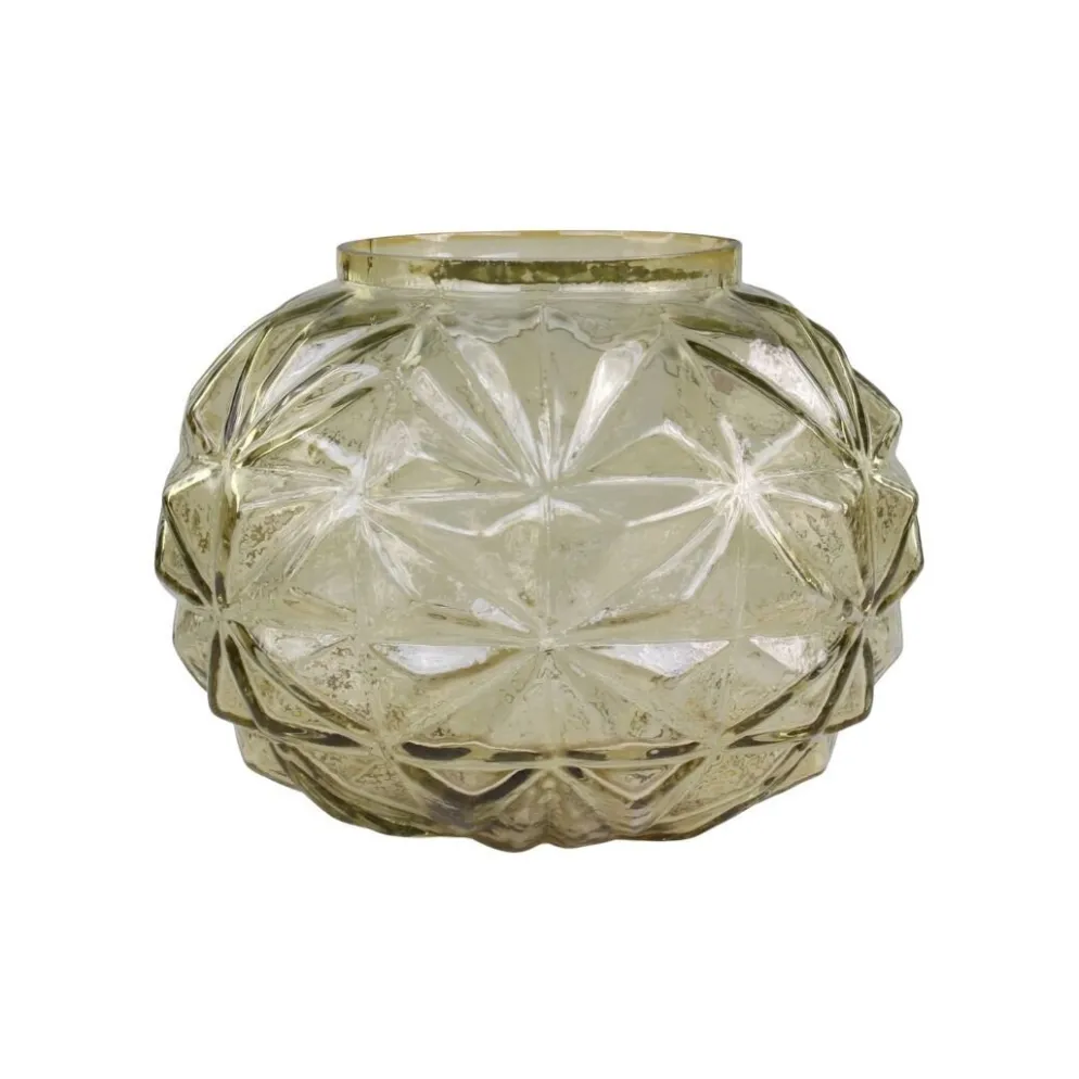 Chic Antique Kugelförmige Vase mit Schliff