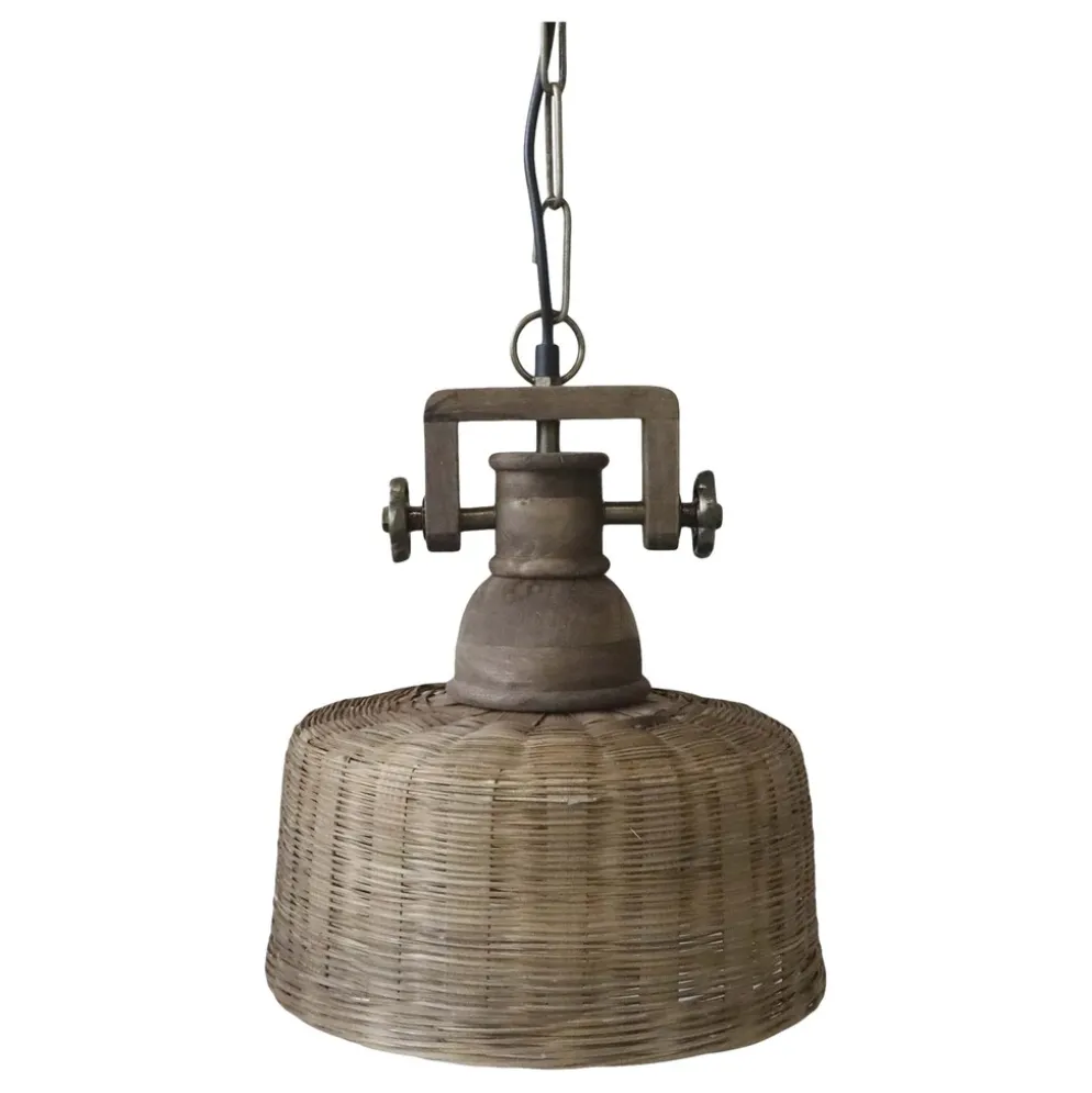 Chic Antique Lampe aus Rattangeflecht