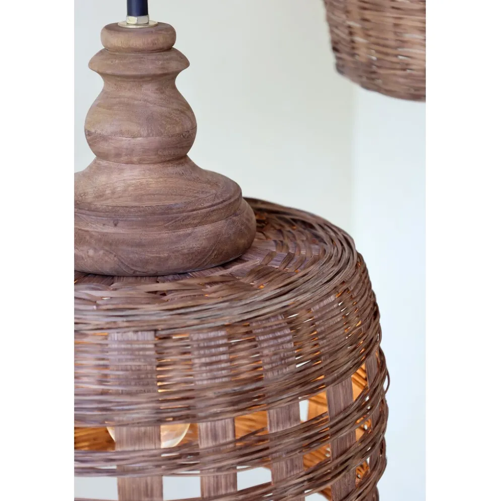 Chic Antique Lampe aus Rattangeflecht 2