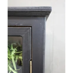 Chic Antique Landhaus Vitrinenschrank mit Glastüren und Schubladen