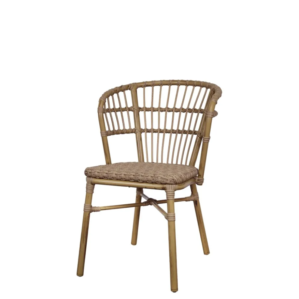 Chic Antique La Rochelle Bistrostuhl aus Rattan