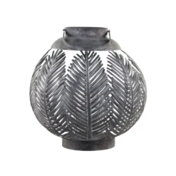 Chic Antique Laterne aus Eisen mit Blattdekor