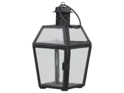 Chic Antique Laterne aus Eisen und Glas