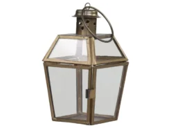 Chic Antique Laterne aus Eisen und Glas
