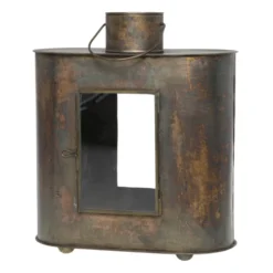 Chic Antique Laterne mit Glasfenster
