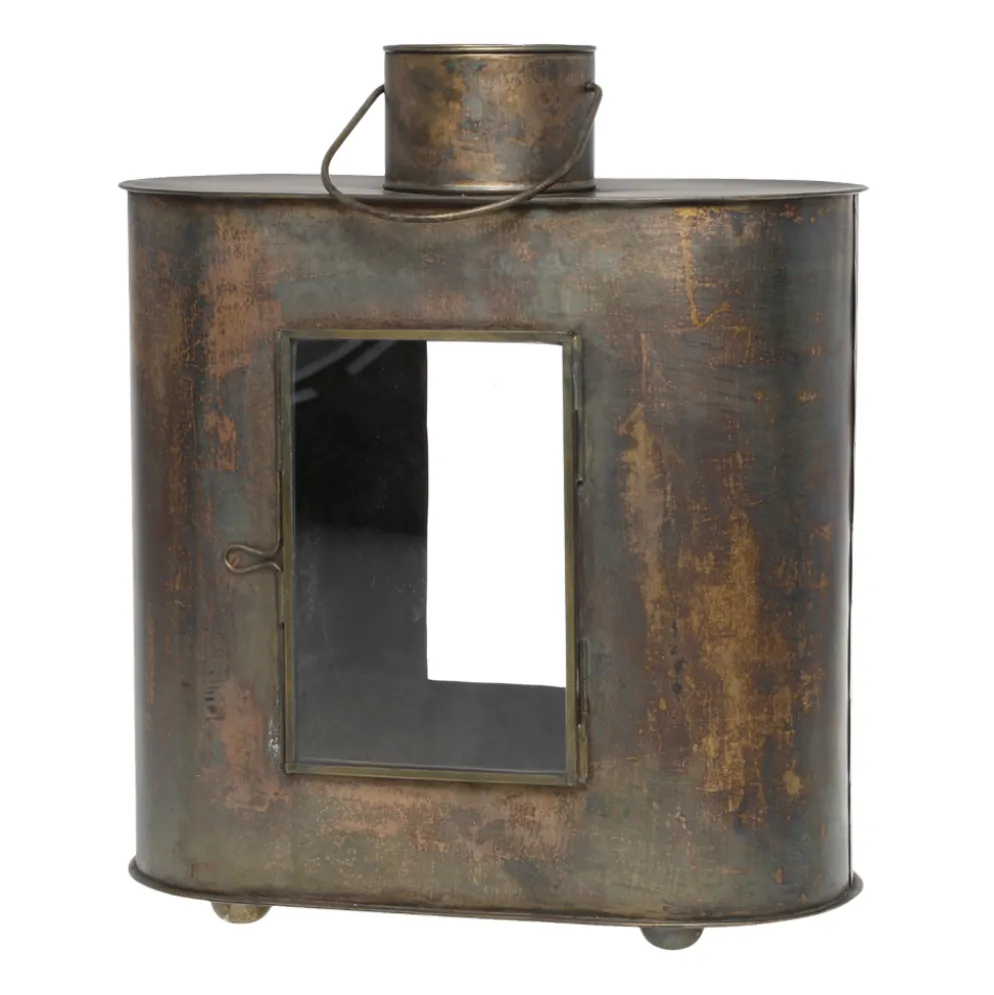 Chic Antique Laterne mit Glasfenster