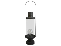 Chic Antique Laterne mit Glühbirne & Timer